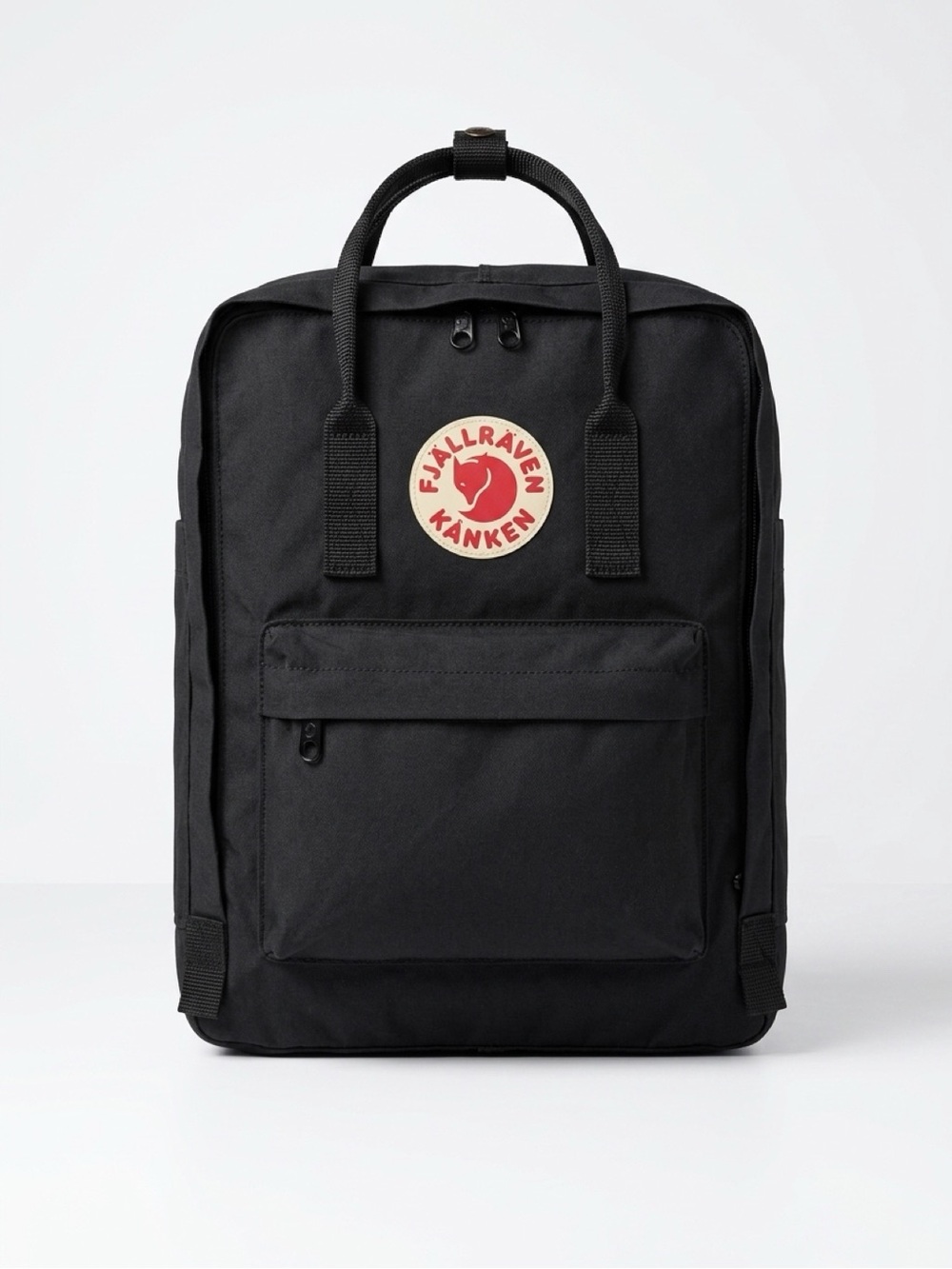 Fjällräven Kånken Classic 16L Backpack - Black with Red logo